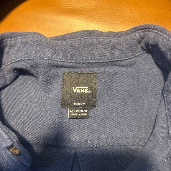 Vans Off The Wall Navy Flannel M - Picture 2 of 4